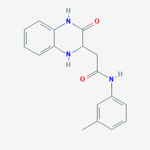 molecular formula C17H17N3O2 B2486782 N-(3-methylphenyl)-2-(3-oxo-1,2,3,4-tetrahydroquinoxalin-2-yl)acetamide CAS No. 763918-80-5