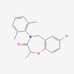 molecular formula C18H18BrNO2 B2486786 7-bromo-4-(2,6-dimethylphenyl)-2-methyl-4,5-dihydro-1,4-benzoxazepin-3(2H)-one CAS No. 1396673-59-8