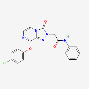 2-(8-(4-chlorophenoxy)-3-oxo-[1,2,4]triazolo[4,3-a]pyrazin-2(3H)-yl)-N-phenylacetamide