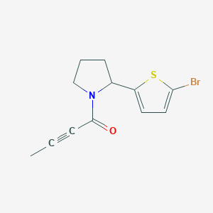 1-[2-(5-Bromothiophen-2-yl)pyrrolidin-1-yl]but-2-yn-1-one