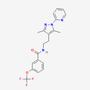 N-(2-(3,5-dimethyl-1-(pyridin-2-yl)-1H-pyrazol-4-yl)ethyl)-3-(trifluoromethoxy)benzamide
