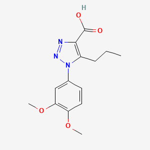 molecular formula C14H17N3O4 B2486806 1-(3,4-dimethoxyphenyl)-5-propyl-1H-1,2,3-triazole-4-carboxylic acid CAS No. 1329918-25-3