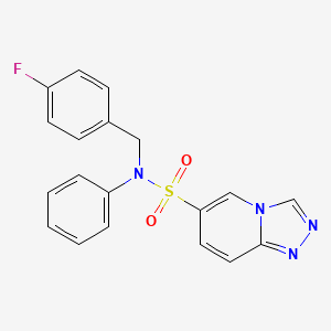 molecular formula C19H15FN4O2S B2486808 N-(4-fluorobenzyl)-N-phenyl[1,2,4]triazolo[4,3-a]pyridine-6-sulfonamide CAS No. 1251704-97-8