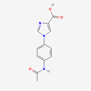 molecular formula C12H11N3O3 B2486811 1-(4-acetamidophenyl)-1H-imidazole-4-carboxylic acid CAS No. 2034302-02-6