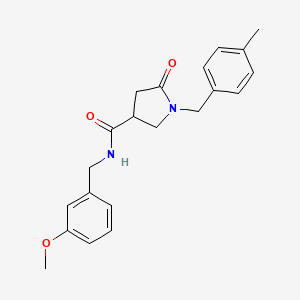 N-[(3-methoxyphenyl)methyl]-1-[(4-methylphenyl)methyl]-5-oxopyrrolidine-3-carboxamide