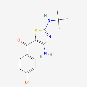 molecular formula C14H16BrN3OS B2486816 [4-Amino-2-(tert-butylamino)-1,3-thiazol-5-yl](4-bromophenyl)methanone CAS No. 339020-32-5