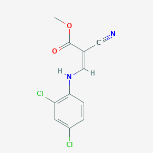 methyl (2Z)-2-cyano-3-[(2,4-dichlorophenyl)amino]prop-2-enoate