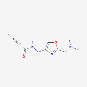 N-({2-[(dimethylamino)methyl]-1,3-oxazol-4-yl}methyl)but-2-ynamide