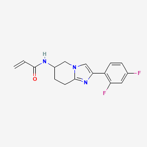 molecular formula C16H15F2N3O B2486822 N-[2-(2,4-difluorophenyl)-5H,6H,7H,8H-imidazo[1,2-a]pyridin-6-yl]prop-2-enamide CAS No. 2094518-81-5