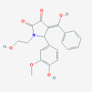 molecular formula C20H19NO6 B248683 4-benzoyl-3-hydroxy-1-(2-hydroxyethyl)-5-(4-hydroxy-3-methoxyphenyl)-1,5-dihydro-2H-pyrrol-2-one 