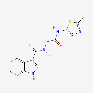 N-methyl-N-(2-((5-methyl-1,3,4-thiadiazol-2-yl)amino)-2-oxoethyl)-1H-indole-3-carboxamide