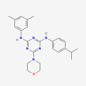 N2-(3,5-dimethylphenyl)-N4-(4-isopropylphenyl)-6-morpholino-1,3,5-triazine-2,4-diamine