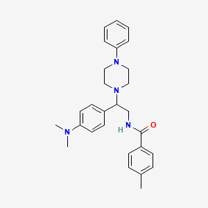 N-(2-(4-(dimethylamino)phenyl)-2-(4-phenylpiperazin-1-yl)ethyl)-4-methylbenzamide