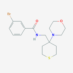 3-Bromo-N-[(4-morpholin-4-ylthian-4-yl)methyl]benzamide