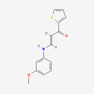 molecular formula C14H13NO2S B2486866 (E)-3-(3-甲氧基苯胺基)-1-(2-噻吩基)-2-丙烯-1-酮 CAS No. 692287-33-5