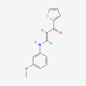 molecular formula C14H13NO2S B2486866 (2E)-3-[(3-methoxyphenyl)amino]-1-(thiophen-2-yl)prop-2-en-1-one CAS No. 692287-33-5