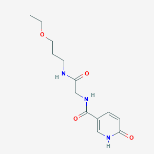 N-(2-((3-ethoxypropyl)amino)-2-oxoethyl)-6-oxo-1,6-dihydropyridine-3-carboxamide