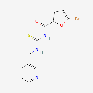 molecular formula C12H10BrN3O2S B2486876 5-bromo-N-(pyridin-3-ylmethylcarbamothioyl)furan-2-carboxamide CAS No. 536722-56-2