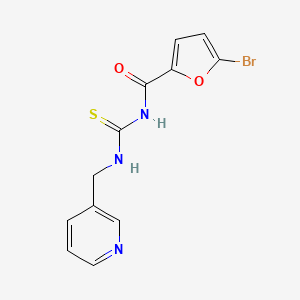 molecular formula C12H10BrN3O2S B2486876 5-bromo-N-((pyridin-3-ylmethyl)carbamothioyl)furan-2-carboxamide CAS No. 536722-56-2