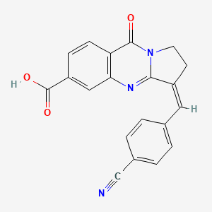 molecular formula C20H13N3O3 B2486877 (3Z)-3-[(4-cyanophenyl)methylidene]-9-oxo-1H,2H,3H,9H-pyrrolo[2,1-b]quinazoline-6-carboxylic acid CAS No. 745808-28-0