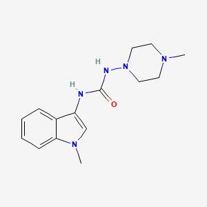 molecular formula C15H21N5O B2486879 1-(1-methyl-1H-indol-3-yl)-3-(4-methylpiperazin-1-yl)urea CAS No. 922939-30-8