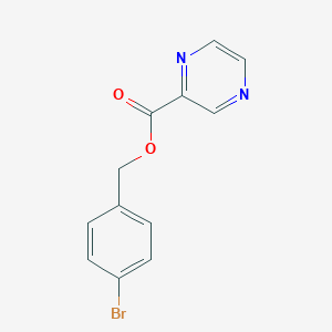 molecular formula C12H9BrN2O2 B248688 4-Bromobenzyl 2-pyrazinecarboxylate 