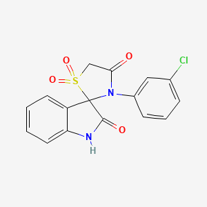 3'-(3-Chlorophenyl)-1,2-dihydrospiro[indole-3,2'-[1lambda6,3]thiazolidine]-1',1',2,4'-tetrone