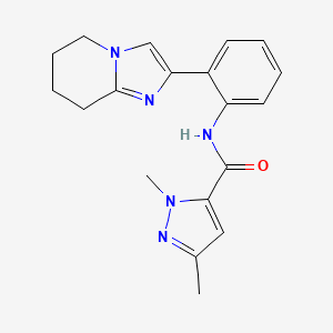 1,3-dimethyl-N-(2-(5,6,7,8-tetrahydroimidazo[1,2-a]pyridin-2-yl)phenyl)-1H-pyrazole-5-carboxamide