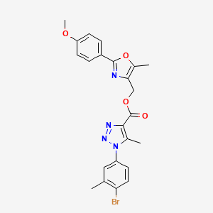 molecular formula C23H21BrN4O4 B2486893 [2-(4-methoxyphenyl)-5-methyl-1,3-oxazol-4-yl]methyl 1-(4-bromo-3-methylphenyl)-5-methyl-1H-1,2,3-triazole-4-carboxylate CAS No. 1223902-42-8