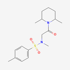 molecular formula C17H26N2O3S B2486895 N-(2-(2,6-dimethylpiperidin-1-yl)-2-oxoethyl)-N,4-dimethylbenzenesulfonamide CAS No. 701238-90-6