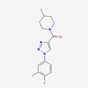 (1-(4-fluoro-3-methylphenyl)-1H-1,2,3-triazol-4-yl)(4-methylpiperidin-1-yl)methanone