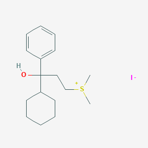 molecular formula C17H27IOS B024869 Sulfonium, (3-cyclohexyl-3-hydroxy-3-phenylpropyl)dimethyl-, iodide CAS No. 110055-40-8