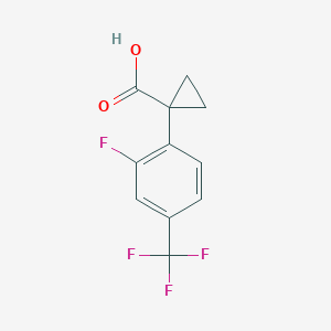 molecular formula C11H8F4O2 B2486901 1-(2-Fluoro-4-(trifluoromethyl)phenyl)cyclopropanecarboxylic acid CAS No. 1274902-10-1