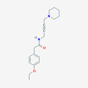 molecular formula C19H26N2O2 B2486902 2-(4-乙氧基苯基)-N-(4-(哌啶-1-基)丁-2-炔-1-基)乙酰胺 CAS No. 1396815-21-6