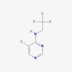 molecular formula C6H5F4N3 B2486909 5-氟-N-(2,2,2-三氟乙基)嘧啶-4-胺 CAS No. 2327056-93-7