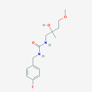 molecular formula C14H21FN2O3 B2486916 1-[(4-Fluorophenyl)methyl]-3-(2-hydroxy-4-methoxy-2-methylbutyl)urea CAS No. 2320574-22-7