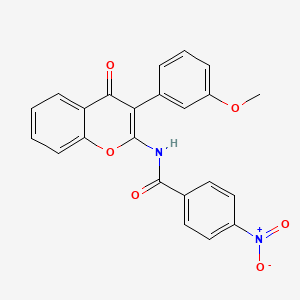 molecular formula C23H16N2O6 B2486927 N-[3-(3-methoxyphenyl)-4-oxo-4H-chromen-2-yl]-4-nitrobenzamide CAS No. 879451-53-3
