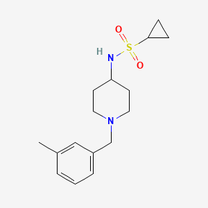 molecular formula C16H24N2O2S B2486928 N-{1-[(3-methylphenyl)methyl]piperidin-4-yl}cyclopropanesulfonamide CAS No. 2415541-36-3