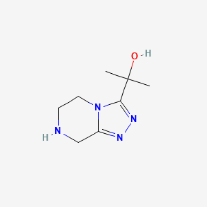 molecular formula C8H14N4O B2486930 2-{5H,6H,7H,8H-[1,2,4]triazolo[4,3-a]pyrazin-3-yl}propan-2-ol CAS No. 1159554-01-4