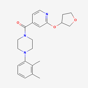 molecular formula C22H27N3O3 B2486931 (4-(2,3-Dimethylphenyl)piperazin-1-yl)(2-((tetrahydrofuran-3-yl)oxy)pyridin-4-yl)methanone CAS No. 1903012-33-8