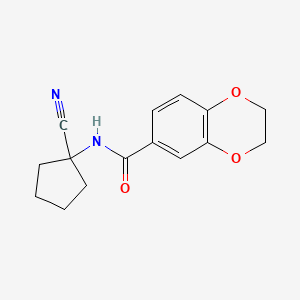 N-(1-cyanocyclopentyl)-2,3-dihydro-1,4-benzodioxine-6-carboxamide