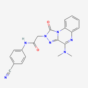 molecular formula C20H17N7O2 B2486944 N-(4-cyanophenyl)-2-(4-(dimethylamino)-1-oxo-[1,2,4]triazolo[4,3-a]quinoxalin-2(1H)-yl)acetamide CAS No. 1215390-94-5