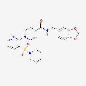 molecular formula C24H30N4O5S B2486951 N-(sec-butyl)-6-(4-{[(4-methoxyphenyl)sulfonyl]amino}phenoxy)nicotinamide CAS No. 1189973-36-1