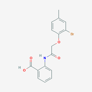 molecular formula C16H14BrNO4 B2486960 2-(2-(2-Bromo-4-methylphenoxy)acetamido)benzoic acid CAS No. 301693-79-8