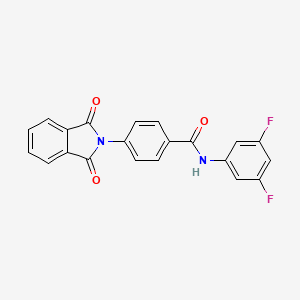 molecular formula C21H12F2N2O3 B2486964 N-(3,5-difluorophenyl)-4-(1,3-dioxoisoindolin-2-yl)benzamide CAS No. 955299-66-8