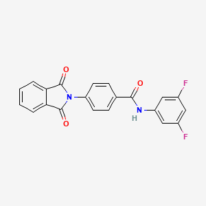 molecular formula C21H12F2N2O3 B2486964 N-(3,5-二氟苯基)-4-(1,3-二氧杂异喹啉-2-基)苯甲酰胺 CAS No. 955299-66-8