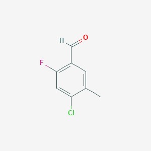 molecular formula C8H6ClFO B2486965 4-氯-2-氟-5-甲基苯甲醛 CAS No. 177211-30-2