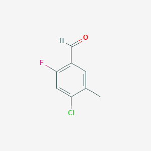 molecular formula C8H6ClFO B2486965 4-クロロ-2-フルオロ-5-メチルベンズアルデヒド CAS No. 177211-30-2