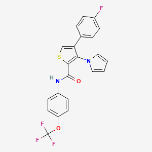 4-(4-fluorophenyl)-3-(1H-pyrrol-1-yl)-N-[4-(trifluoromethoxy)phenyl]thiophene-2-carboxamide