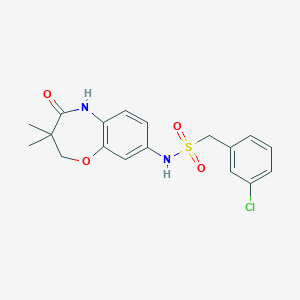 1-(3-chlorophenyl)-N-(3,3-dimethyl-4-oxo-2,3,4,5-tetrahydrobenzo[b][1,4]oxazepin-8-yl)methanesulfonamide